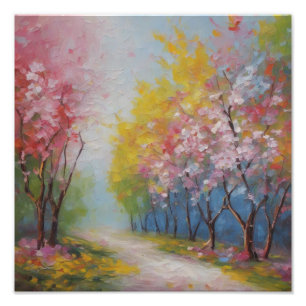 Foto Camino floreciente hacia la primavera