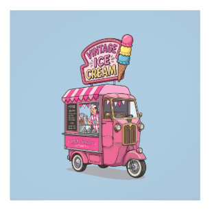 Foto Camión de helado suave vintage