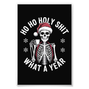 Foto Camisa Santa Qué Año Navidades Humor Skeleton
