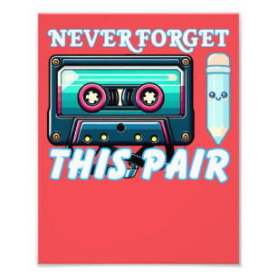 Foto Camiseta de cassette de música de los años 80   re