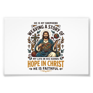 Foto Camiseta de ganchillo de punto de Jesús Fe inspira
