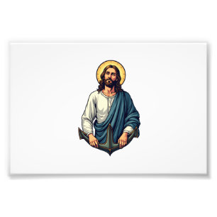 Foto Camiseta de grabado vintage Esperanza Ancla Jesús