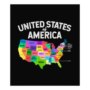 Foto Camiseta del Mapa de Estados Unidos regalo de viaj