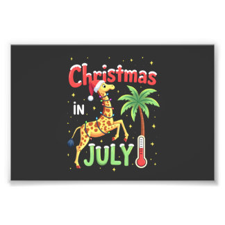 Foto Camiseta divertida de Navidad en julio Santa Jiraf