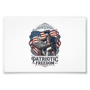 Foto Camiseta gráfica vectorial de ajedrecista patriota
