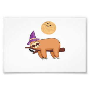 Foto Camiseta Oversize Bruja Sloth Halloween