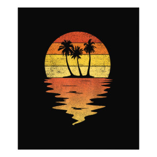 Foto Camiseta Palmeras Atardecer Retro 70s Vintage Palm