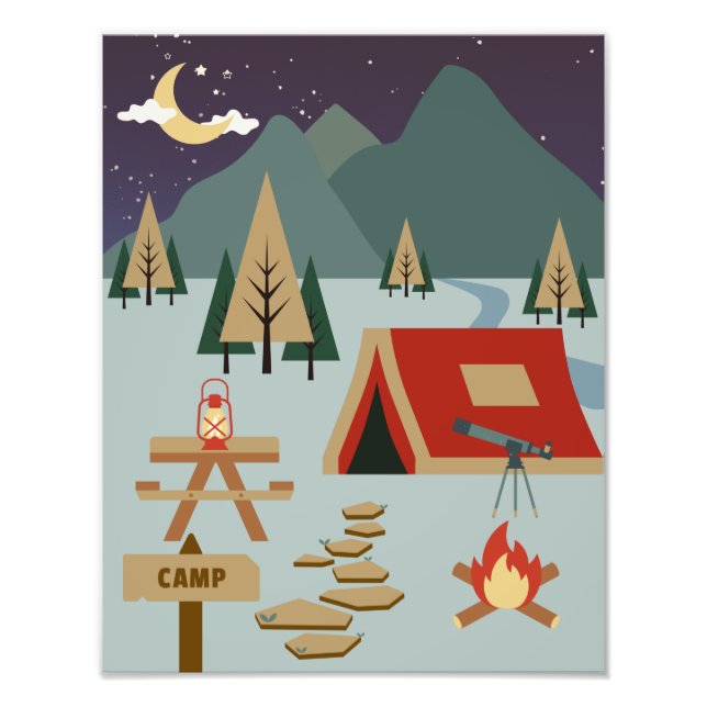 Foto Camping Adventure Print (Frente)