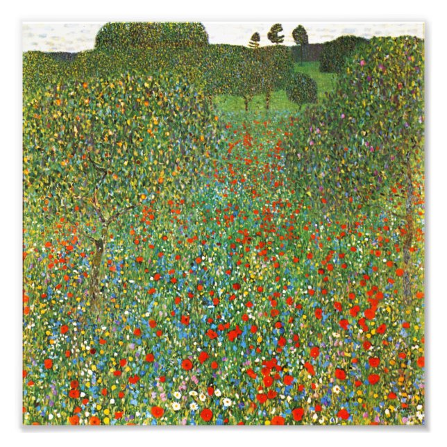 Foto Campo de amapolas de Gustav Klimt (Frente)