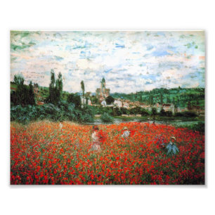 Foto Campo de Monet de amapolas rojas