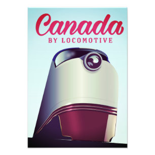 Foto Canadá en locomotora cartel de tren de los años 50