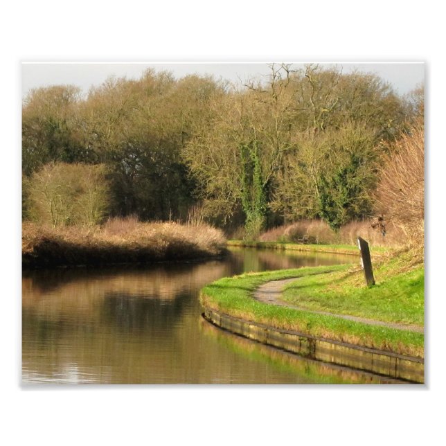 Foto Canal de paisajes ingleses Narrowboat Pond Water (Frente)