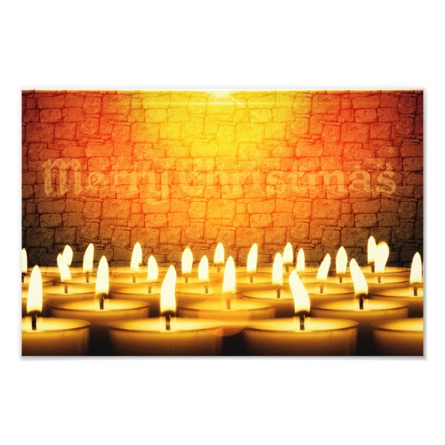 Foto Candelas en llamas - Feliz Navidad (Frente)