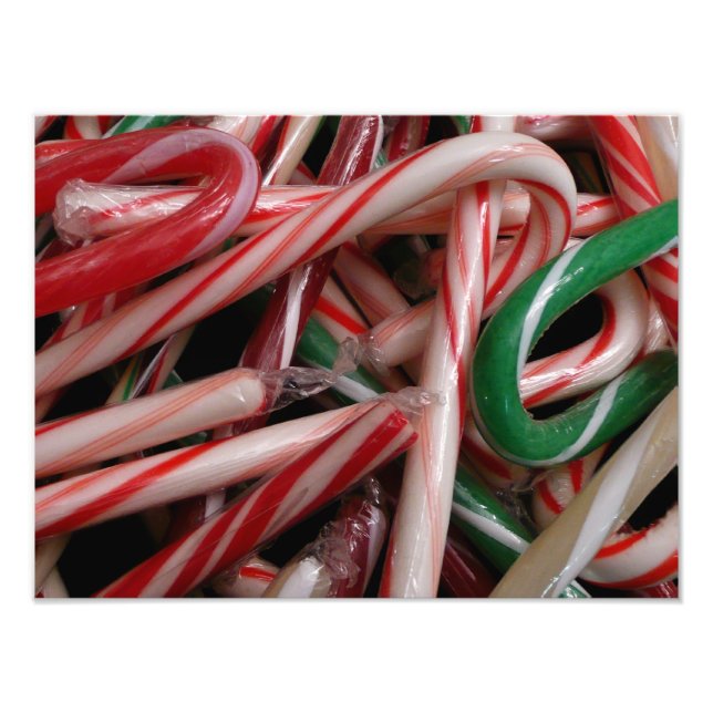 Foto Candy Canes Navidades vacaciones Verde Blanco y Ro (Frente)