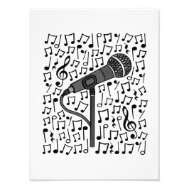 Foto Cantante Micrófono notas musicales Cantando profes