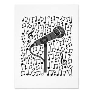 Foto Cantante Micrófono notas musicales Cantando profes