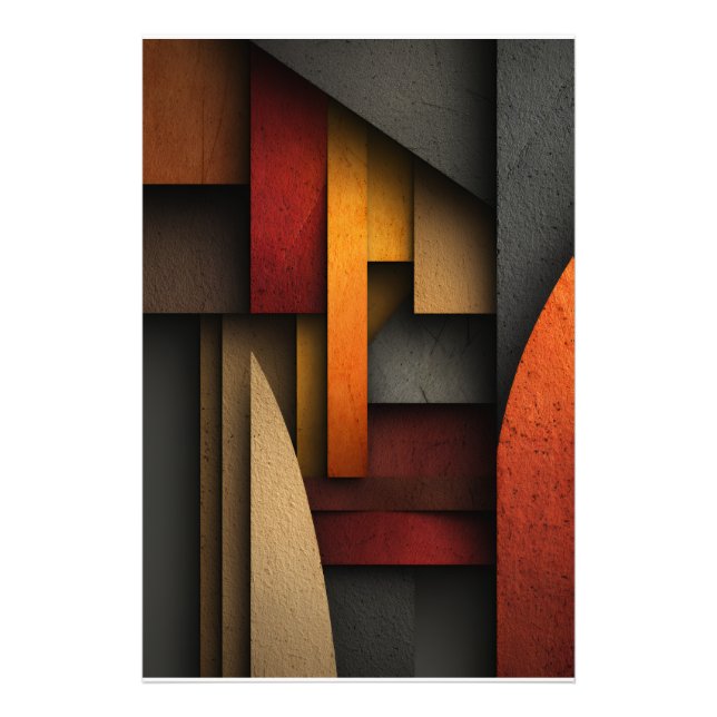 Foto Capas geométricas abstractas de tonos terrosos (Frente)