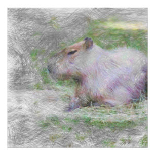 Foto capibara de animales artísticos