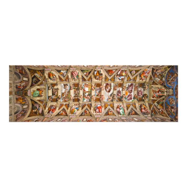 Foto Capilla Sixtina en el techo de Miguel Ángel (Frente)