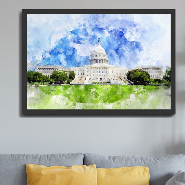 Foto Capitolio de los Estados Unidos en la acuarela Was (Subido por el creador)