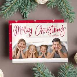 Foto caprichosa de Navidad con letra roja