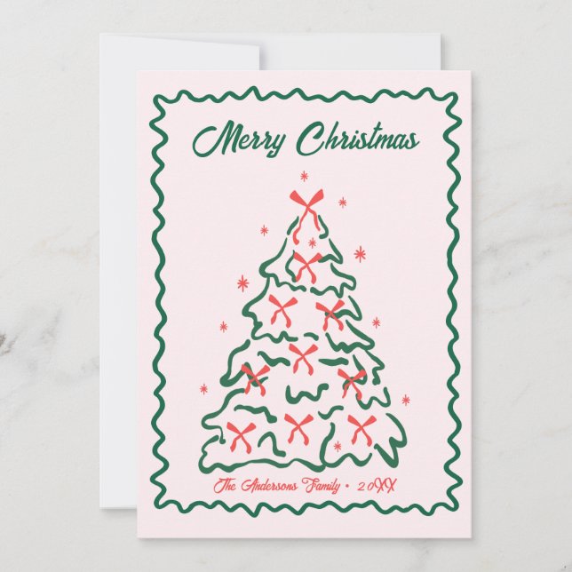 Foto caprichosa de Navidad dibujada a mano (Anverso)