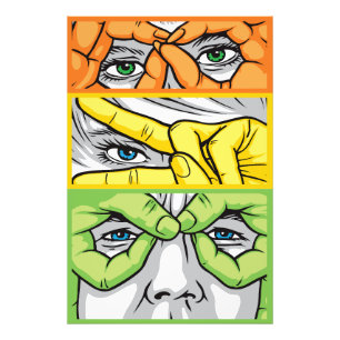 Foto Captura de belleza a través de caras, manos y ojos