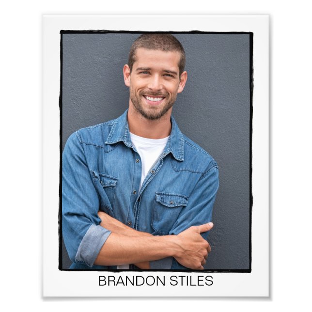 Foto Captura de cabeza del actor retro de línea de bord (Frente)