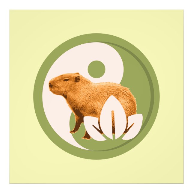 Foto Capybara Zen Yin Yang Naturaleza Pacífica (Frente)