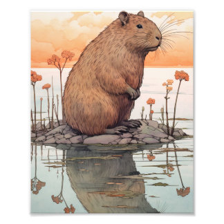 Foto Capybaras en hermosos paisajes