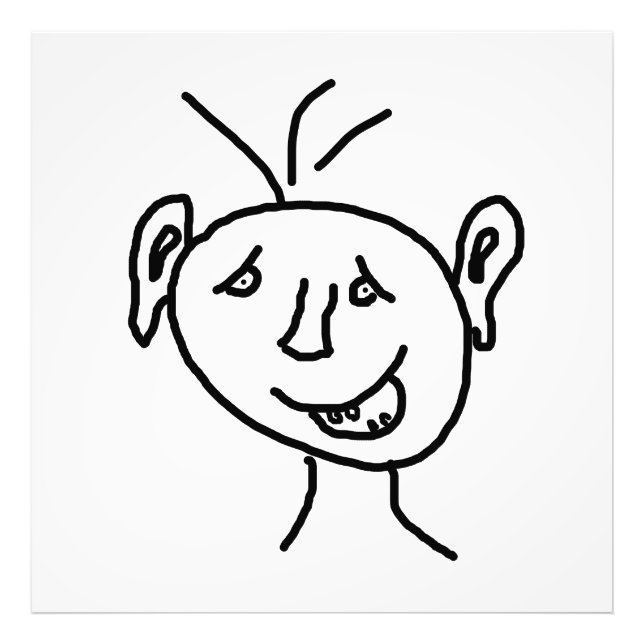 Foto Cara divertida de dibujo (Frente)