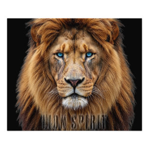 Foto Cara Majestuosa de León con Ojos Azules Anima Vi