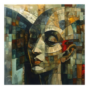 Foto Cara Mosaico Abstracto