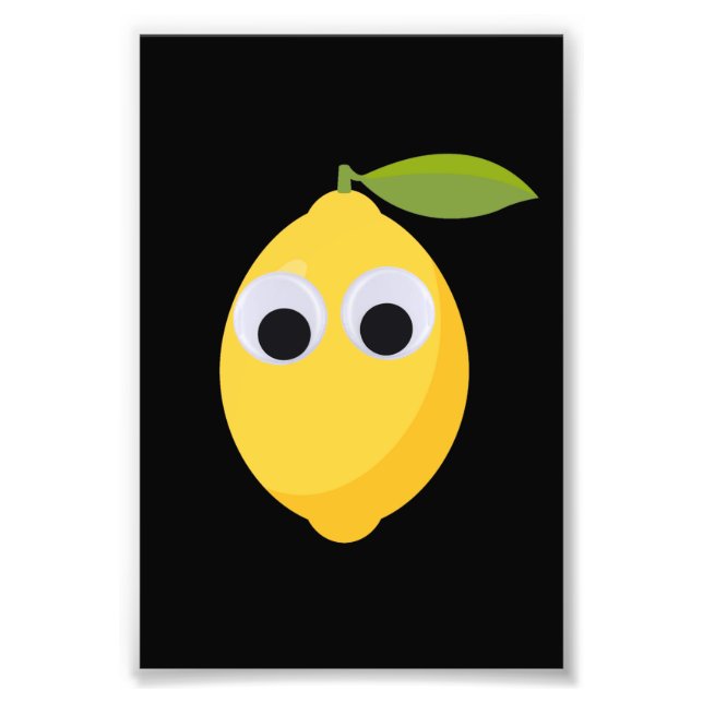 Foto Carácter limón, fruta dulce con ojos googleos (Frente)