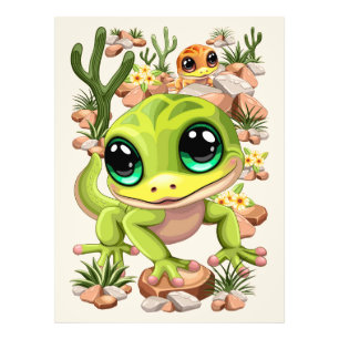 Foto Caracteres de dibujos animados de Baby Geckos Cute