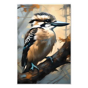 Foto Carcajada encantadora: Kookaburra en pintura al ac