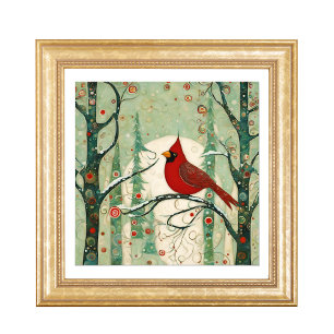 Foto Cardenal Rojo de Navidad Caprichoso Pájaro