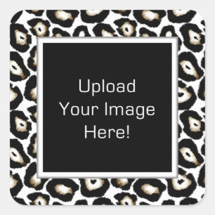 Foto cargada Pegatinas del marco de Snow Leopard