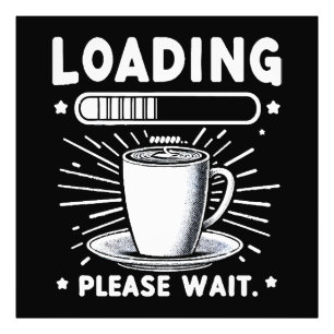 Foto Cargando Por Favor Espere por Café divertido amant
