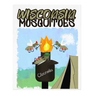Foto Caricatura de Mosquitos de Wisconsin - Acampada po