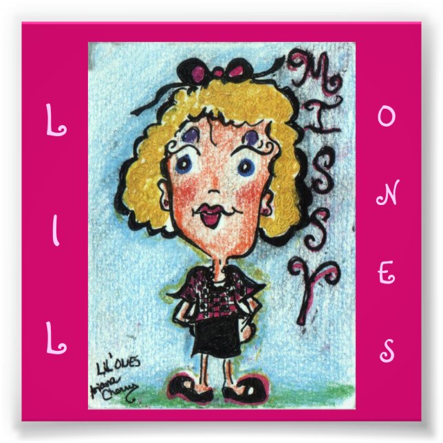 Foto Caricatura "Lil Ones" de ACEO. "Missy" (Frente)