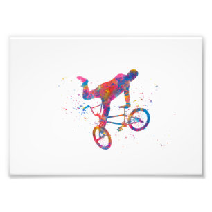 Foto carrera de bicicletas bmx en acuarela