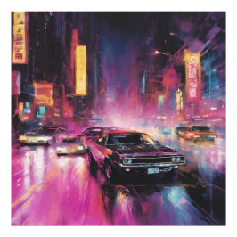 Foto Carreras callejera nocturna en la vibrante ciudad