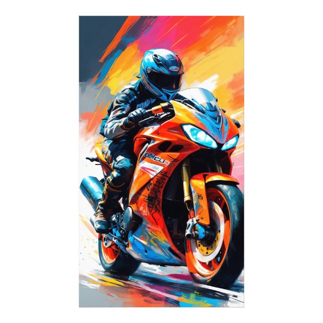 Foto Carreras de motocicletas de alta velocidad (Frente)