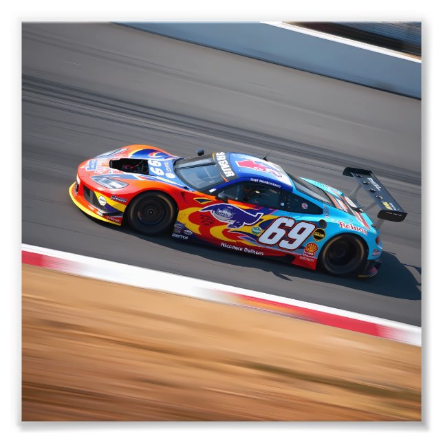 Foto Carreras número 69 en colores hermosos (Frente)