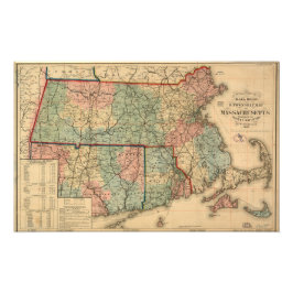 Foto Carretera ferroviaria y mapa municipal de Massachu