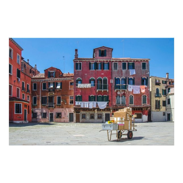 Foto Carro con cajas en Venecia (Frente)
