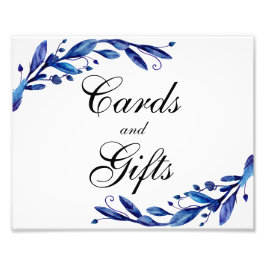 Foto Cartas azules y boda de regalos. Armada botánica