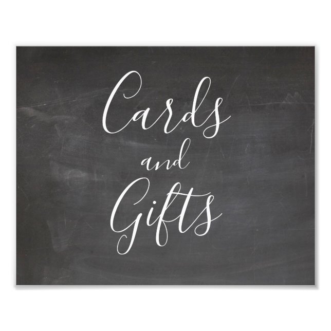 Foto Cartas de pizarra y señalización de regalos. Boda  (Frente)
