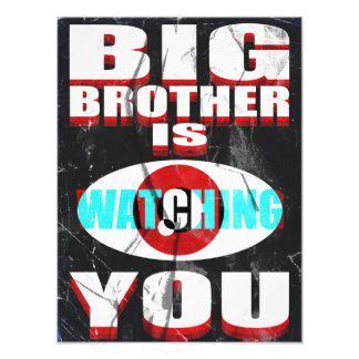 Foto Cartel de 1984 Big Brother te está vigilando (Redi
